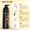 MOISTAR Dark Drown Hair Dye Shampoo 3 in 1 for Gray Hair Women and Men, Argan Champu Para Canas, Herbal Hair Dye Shampoo Natural Plant -500ml