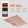 Masonry Drill Bits Set for Tile, Brick, Cement, Concrete, Glass, Plastic, Cinder Block, Wood etc,Chrome Plated with Industrial Strength Carbide Tips with Storage Case Orange(10 Pack)