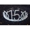 15th Birthday Princess Crystal Tiara, Silver Glitter Satin Sash, Party Supplies and Decorations for Girls