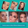 DAODER False Eyelashes Faux Mink Lashes Fluffy Wispy Lashes Natural Look Short Long Eyelashes Mixed 10 Pairs Soft Light Reusable Fake Eyelashes Pack (Fluffy Lashes Mixed)