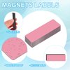PATIKIL 100Pcs Dry Erase Magnetic Labels, 3" x 1" Reusable Magnets Stickers for Whiteboard, Fridge, Cabinet, Office Locker Shelf, Pink
