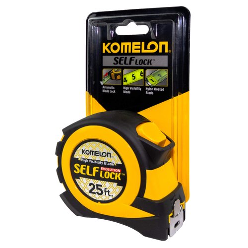 Komelon EV2825 25' x 1" Self-Lock Evolution Tape Measure, 1-Pack