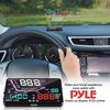 Heads Up Display HUD Screen - Universal 5.5’’ Car Head-Up Windshield Display w/Multi-Color Screen Projector Vehicle Speed, GPS Navigation Compass, Plug and Play w/Speed, Time, Altitude, Etc - Pyle