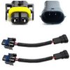 iJDMTOY H11 H8 H9 Extension Wiring Harness Sockets Wires Compatible with High/Low Beam or Fog Lights Use