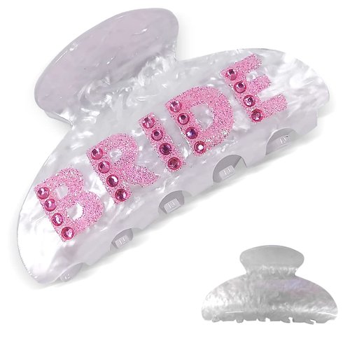 Small Hair Claw Clips for Woman, Custom Name Claw Clip, Personalized Rhinestone Letter Claws Strong Hold Jaw Clip for Thin Hair,Perfect for Shower Wedding Party