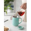 Sweese 20 OZ Porcelain Tea Mug with Infuser and Lid, Loose Leaf Tea Cup, Gifts for Tea Lover - Mint Green