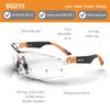 DEX FIT Safety Glasses SG210, Z87 Eye Protection, Anti-Fog & Scratch Resistant, Adjustable for Women and Men, UV Protection (Black & Orange Frame, Clear Lens)