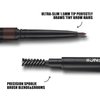Phoera eyebrow pencil,Ultrafine Tip,Eyebrow Pencil Waterproof and long-lasting,eyebrow pen dual-sided,shapes, defines,With eyebrow brush (2PC104)