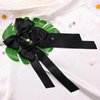 20PCS Black Hair Bows for Women, Hair Ribbons for Girls Hair, 12PCS Long Tassel Bowknot Ponytail Holder and 8PCS Short Tail Hair Clips, Solid Silky Hair Barrettes Satin Hair Accessories