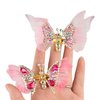 Butterfly Hair Clip,2Pcs Metal Butterfly Hair Clamps with Rhinestones,Elegant Colorful Butterfly Hairpin Hair Accessories for Women