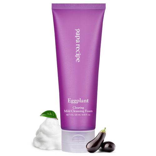 Papa Recipe Eggplant Moisturizing Cleansing Foam for Sensitive, Dehydrated, and Acne-Prone Skin - 2 Pack