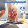 Adjustable Orthopedic Heel Lift Inserts Gel Height Increase Insoles for Women Men Leg Length Discrepancy, Heel Pain, Heel Spurs, 4-Layer Stackable Gel Shoe Lifts Lift Shorter Leg Uneven Hips