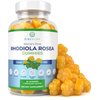 Sugar-Free Rhodiola Rosea Gummies (1500mg/Serving) Adaptogenic Rhodiola Rosea Supplement & Cortisol Blocker for Performance, Stamina, Mood & Motivation - Non-GMO, 60 Vegan Chews, No Capsules or Pills