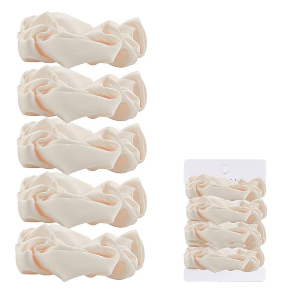 Hair Ties Accessories for Women Girls White Satin Hair Scrunchies for Women Fine Curly Hair Care Holder for Long Short Thick Thin Gold Brown Black Hair Ties for Female Women Teen Girls