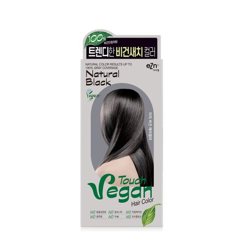 eZn Touch Vegan Permanent Hair Color, Permanent Hair Dye, Ammonia Free, No THB, No Triclosan, No Phthalates,No Gluten,Vegan, Cruelty Free, up to 100% Gray Coverage (Natural Black)