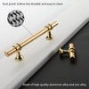 LONTAN 10 Pack Gold Brass Kitchen Cabinets Knobs Dresser Knobs T Bar Solid Cabinet Hardware Drawer Knobs Single Hole Brushed Brass Knobs for Dresser Drawers