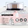 Nrgedzam Led Beacon Strobe Light Magnetic Beacon Lights Roof Top Emergency Strobe Lights For Magnetic For Vehicles Plow Truck Police Car Forklift Tractor Firefighter Clear Lens(Amber&White)