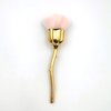 KuAoyoja Nail Art Dust Powder Remover, Pink Rose Soft Brush Acrylic Nail Arts Manicure Dust Cleaner Brush for Nail Trimming Cleaning Makeup Brush Tools (Pink)