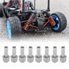 VGEBY 8 Pcs RC Wheel Hub Extension Nut Stainless Steel High Strength Hex RC Wheel Hub Extension Adapter for SCX10 (25mm) Rc Wheel Hub Extension Nut
