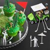 Moxweyeni 21 Pieces Golf Cake Toppers Golf Cake Decorations Golf Birthday Cake Toppers Mini Golf Cart Toy for Sport Themed Birthday Party Supplies