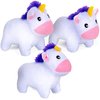 Squeaky Plush Dog Toy 3 Pack Unicorns