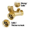 HQMPC Garden Hose Y Valve Hose Splitter Brass Hose Splitter with Solid Brass Handle Brass Y Valve Water Garden Hose Adapter 2 Way Y Valve 3/4" GHT Thread Extra 4 Presure washers (1)