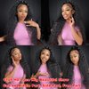 HINOEI 13x6 Water Wave Lace Front Wigs Human Hair Pre Plucked 180 Density HD Lace Frontal Wigs Human Hair 12A Wet and Wavy Curly Wig Human Hair for Black Women Pre Bleached Invisible Knots 26 inch