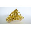 Generic Medium bright gold triangle metal victorian style filigree hair claw clip fine
