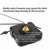 TIKROUND Youngtown 12888 Quartz DIY Wall Clock Movement Mechanism Repair Parts Replacement Kit Sweep Silent Movement,17 mm (43/64 inch) Shaft Length 9.5 mm (3/8 inch) Thread Length.