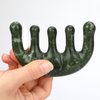 Head Scalp Massage - Jade Comb for Massager for Scalp Care Wide Tooth Comb