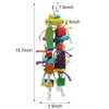 Wontee Bird Toys Parrot Chewing Toys Wood Blocks Tearing Toys for Parakeet Cockatiel Sun Conure African Grey Indian Ringnecks Small and Medium Sized Birds (Medium)