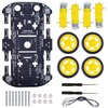 Robot Kit 4WD Robot Car Smart Chassis Kit with 4 TT Motor for UNO R3/Mega 2560/Raspberry Pi/Jetson Nano, Smart Robot Car Chassis DIY Learning Kit