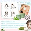 DWDiWen 2PCS Green Tea Face Mask,Hydrating Green Tea Deep Cleanse Mask,Moisturizing Clay Facial Mask for All Skin Types