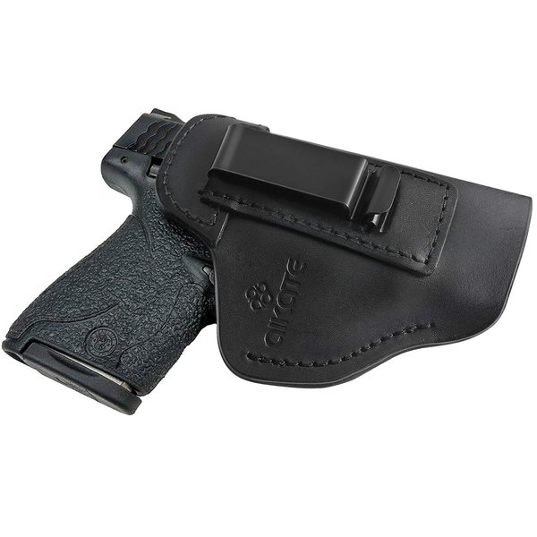 IWB Leather Holster for Concealed Carry, Inside Waistband Holsters Suitable for S&W M&P Shield, Glock 17 19 22 23 32 33 36 43, Springfield XD-S, Beretta 92FS, Sig P228 P239 Similar Handguns