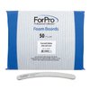 ForPro Professional Collection Zebra Curved Foam Board, 100/180 Grit, Double-Sided Manicure and Pedicure Nail Files, 7” L x .75” W, 50-Count