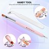 Makartt Nail Rhinestone Glue Kit, 15ml Gel Nail Glue with AB Rhinestone Crystals 3D Nail Art Valentine's Day Decor Flowers Pearls Dual-End Nail Art Brush Tweezer Acrylic Nail Supply for Nail Techs DIY