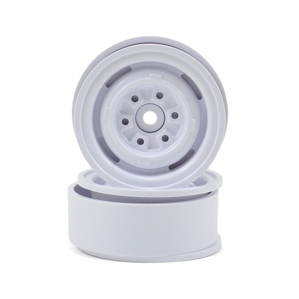 G-Made 70106 1.9 VR01 Beadlock Wheels, White (2)