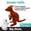 SmartPetLove Tender-Tuffs Big Shots - Aussie Kangaroo Cuddly Pet Toy - Stuffed Plush Dog Toy and Cute Squeaky Dog Toys for All Life Stages