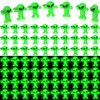 CroBlissful 50 Pcs Mini Alien Figures Glow in The Dark UFO Space Ship Alien Figurines Rubber Tiny Alien Miniatures Small Alien Figurine for Halloween Alien Space Party Favors Hide and Seek Goodie Bag