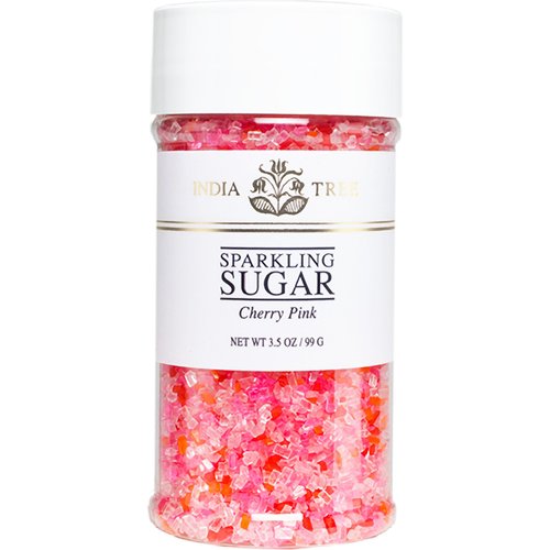 Pure Cherry Pink Sparkling Sugar , Shimmery Sugar Sprinkles for Baking and Decorating, Small , 3.5 Oz Jar (Pack of 1)