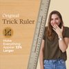 Trick Ruler for Size Enhancement Prank, 2-Piece Novelty Rulers, Makes Everything 33 Percent Bigger, Ideal for Gag Gifts, Office Pranks, Party Favors and More