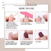 Zehope Glossy Press on Nails Red Short Square Fake Nails Full Cover Artificial Acrylic False Nails for Women and Girls (24Pcs)