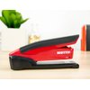 Bostitch Office Executive 3 in 1 Stapler, Includes 210 Staples and Integrated Staple Remover, One Finger Stapling, No Effort, 20 Sheet Capacity, Spring Powered Stapler, Red