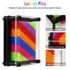 3D Pin Art Toy - Plastic Pin Board for Kids, 3D Pin Impression Sculpture Needle Toys, 3.75 X 5 inches (Rainbow)