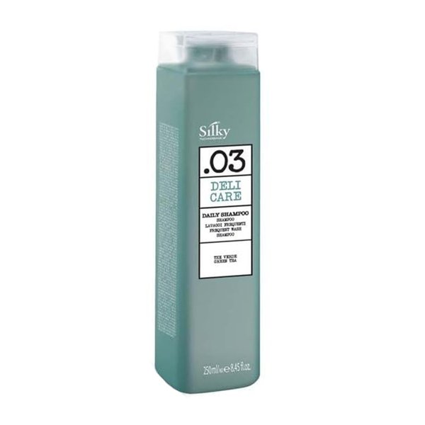 SILKY Technobasic Hair Shampoo for Frequent Wash and UV Protection - Moisturizing Shampoo Enriched with Green Tea Extracts - Sulphate Free Shampoo for Dry Hair - 250ml / 8.45 fl.oz.
