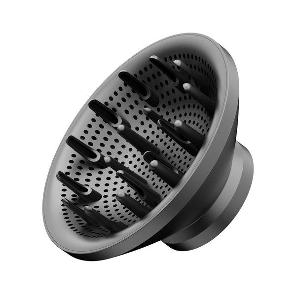 SKYMOON Hair Dryer Diffuser, Magnetic Hairdryer Diffuser Attachment for Curl Definition and Volumizing Styling, Dark Grey