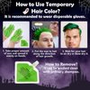 Joker Tattoos Temporary and Hair Wax - Halloween Joker Tattoos 6 Sheets and 20g Green Hair Wax Temporary, Fake Tattoos for Joker, Joker Accessories Perfect for Cosplay, 2 Eyebrow Brushes