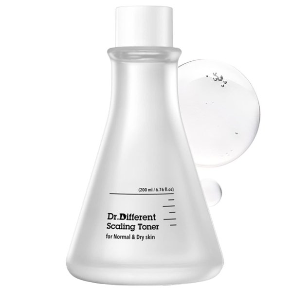 Dr.Different Scaling Toner (for Normal & Dry Skin) 200ml (6.76 fl.oz.) - PHA Exfoliating Astringen t, PH Balancing Hypoallergenic Hydrating Boosting Skin Care FF