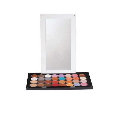 Coosei Acrylic Magnetic Eyeshadow Palette empty Magneitc Makeup Palette empty with makeup mirror DIY depotting palette for Eyeshadow Lipgloss Press powder Blush dABL2-1(1 layer only)