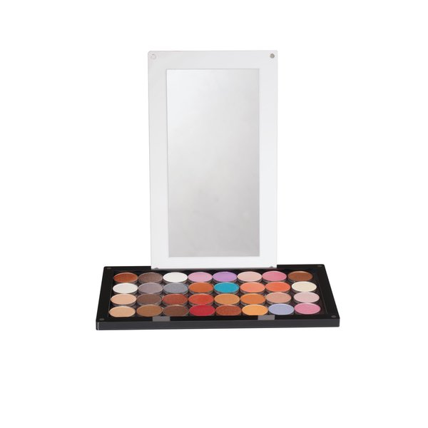 Coosei Acrylic Magnetic Eyeshadow Palette empty Magneitc Makeup Palette empty with makeup mirror DIY depotting palette for Eyeshadow Lipgloss Press powder Blush dABL2-1(1 layer only)